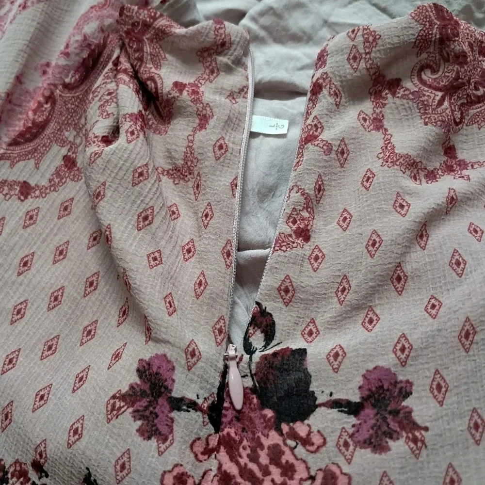 Free People Seven Wonders Mini Dress Women's Large Pink Open Back Long Sleeve